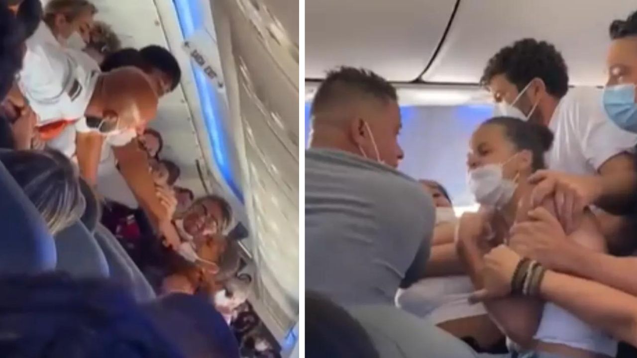Tapas, xingamentos e puxões de cabelo: Confusão entre passageiros provoca atraso em voo