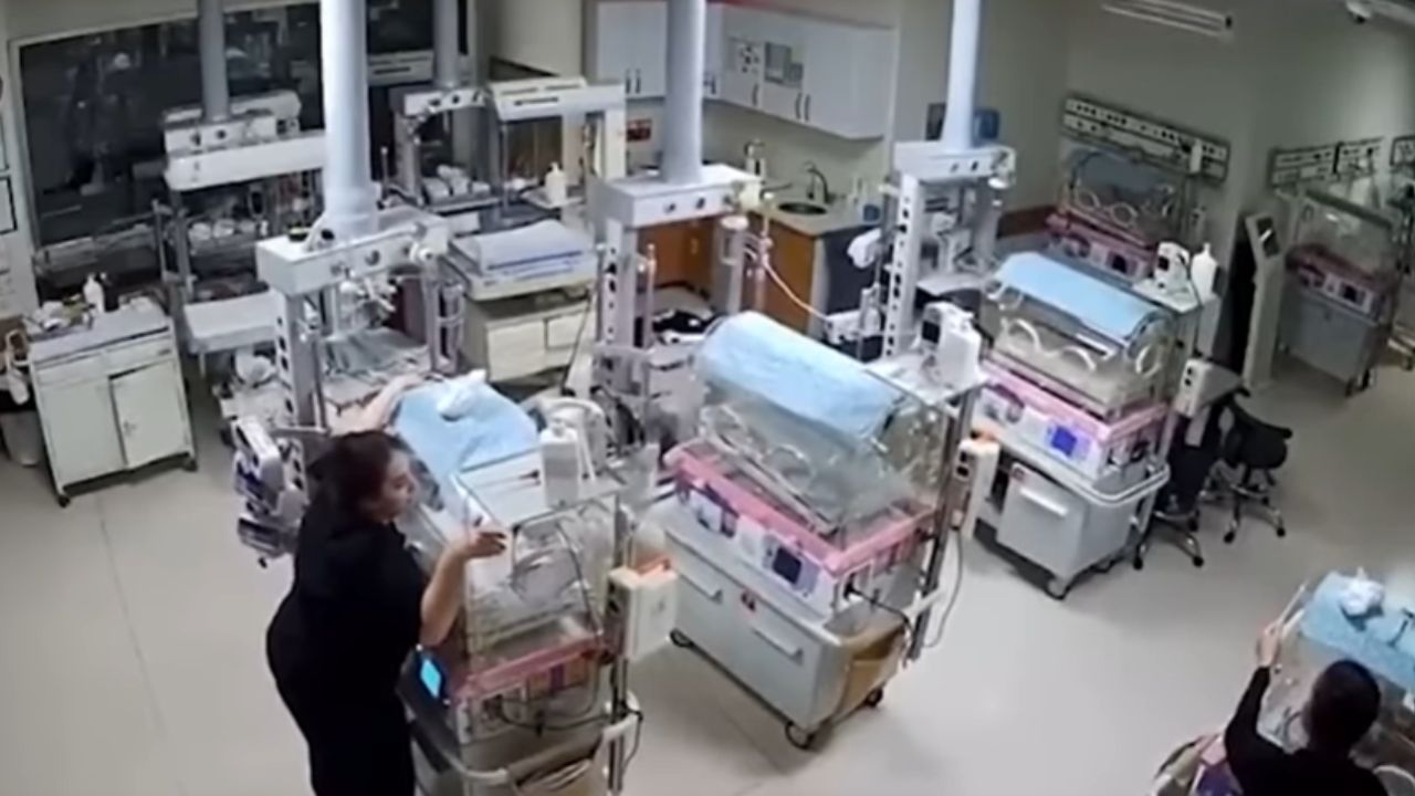 Vídeo: Enfermeiras protegem incubadoras com bebês durante terremoto na Turquia