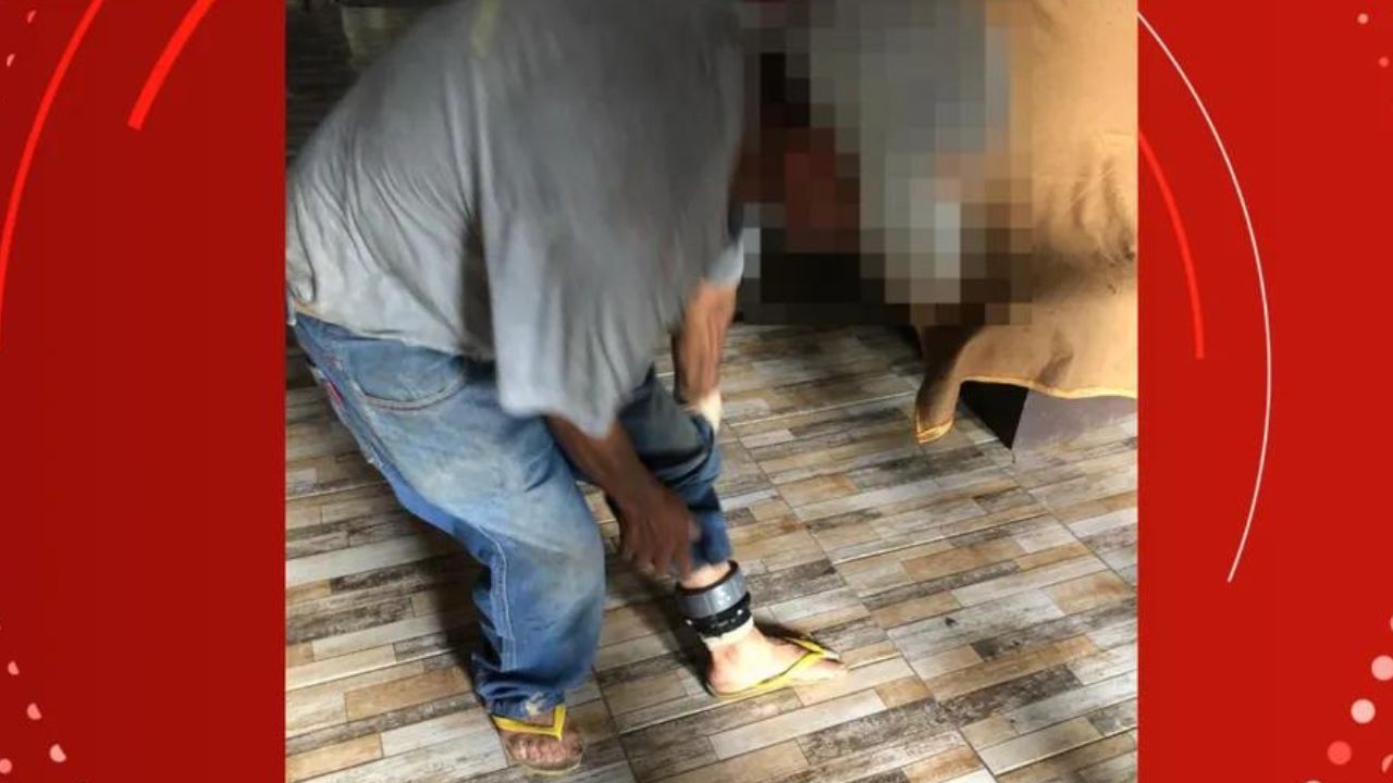 Homem com tornozeleira eletrônica é encontrado em condição semelhante à de escravo