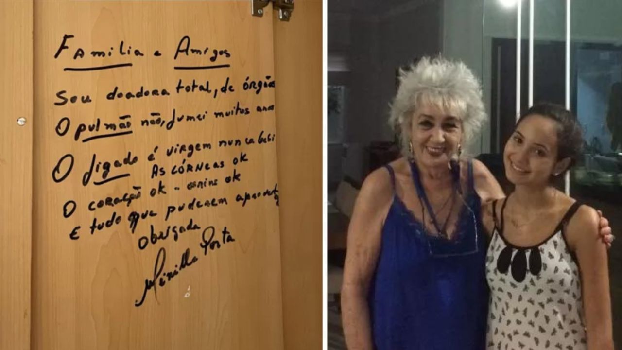 Idosa com Alzheimer escreve bilhete para a família com pedido inesperado