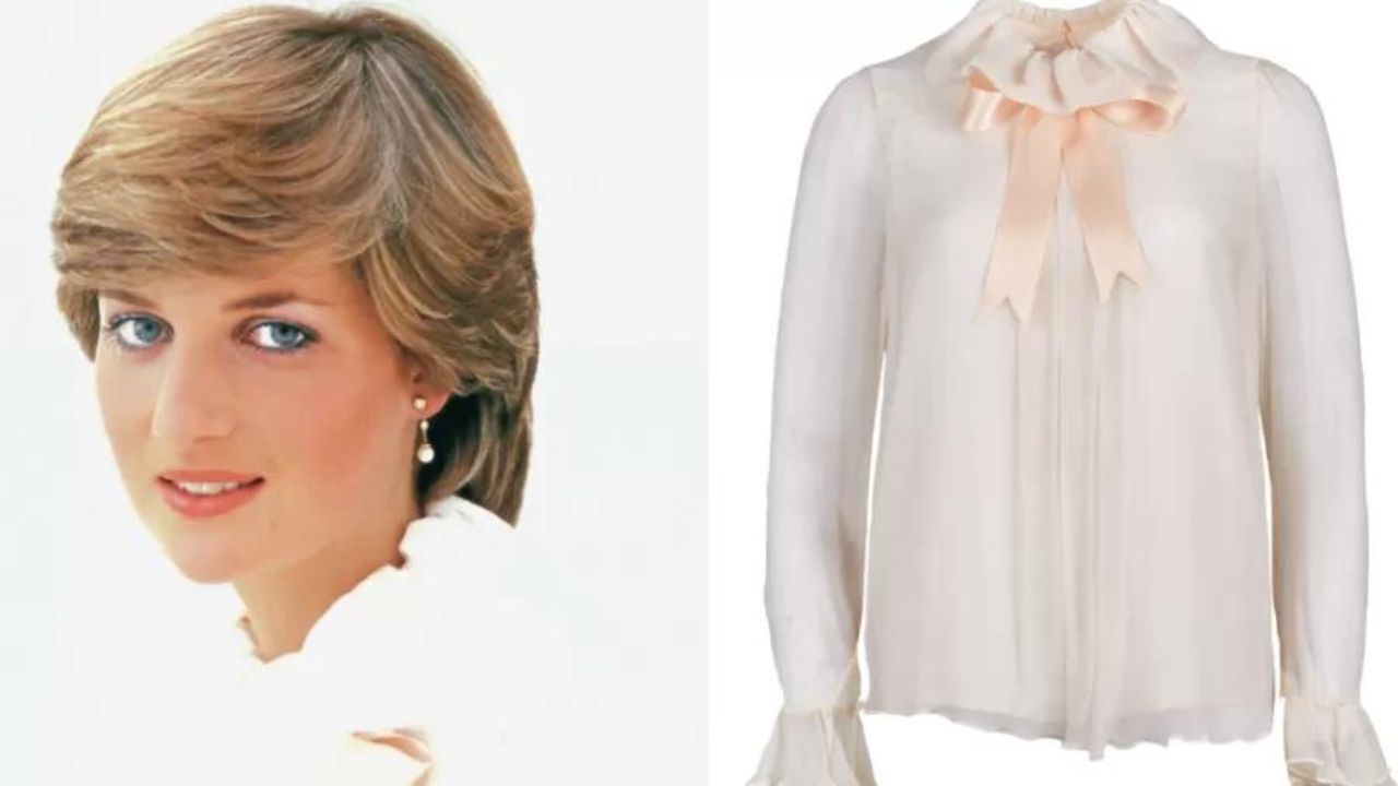 Blusa utilizada pela princesa Diana em foto de noivado vai a leilão