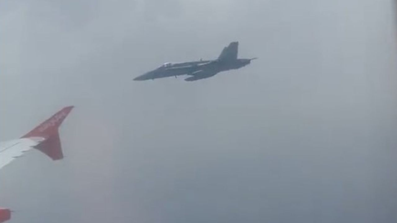 Vídeo: Caças interceptam avião em território espanhol após ameça de bomba