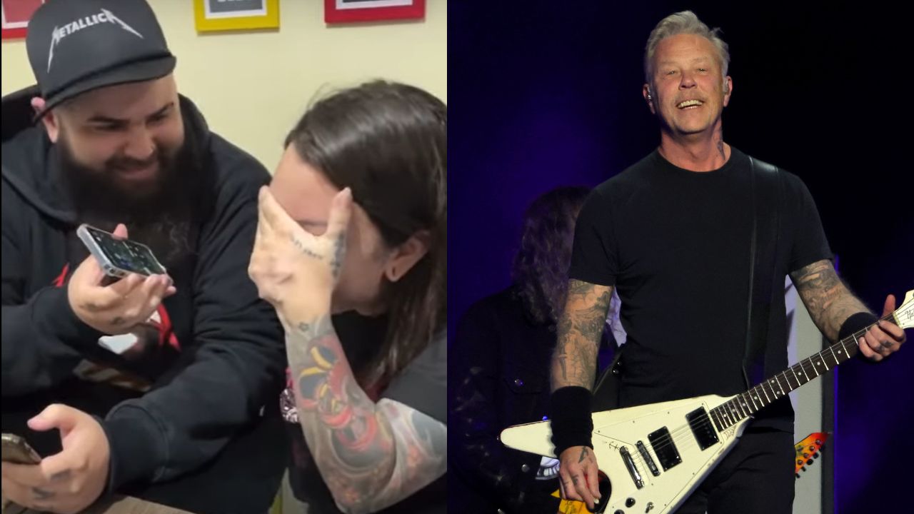 Vídeo: Vocalista do Metallica telefona para mãe que deu à luz em show no Brasil
