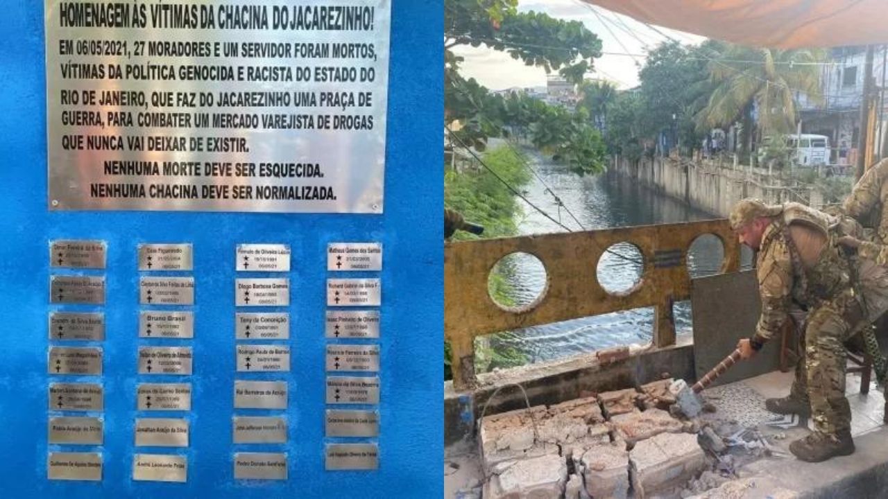 Polícia quebra memorial de mortos de operação em Jacarezinho