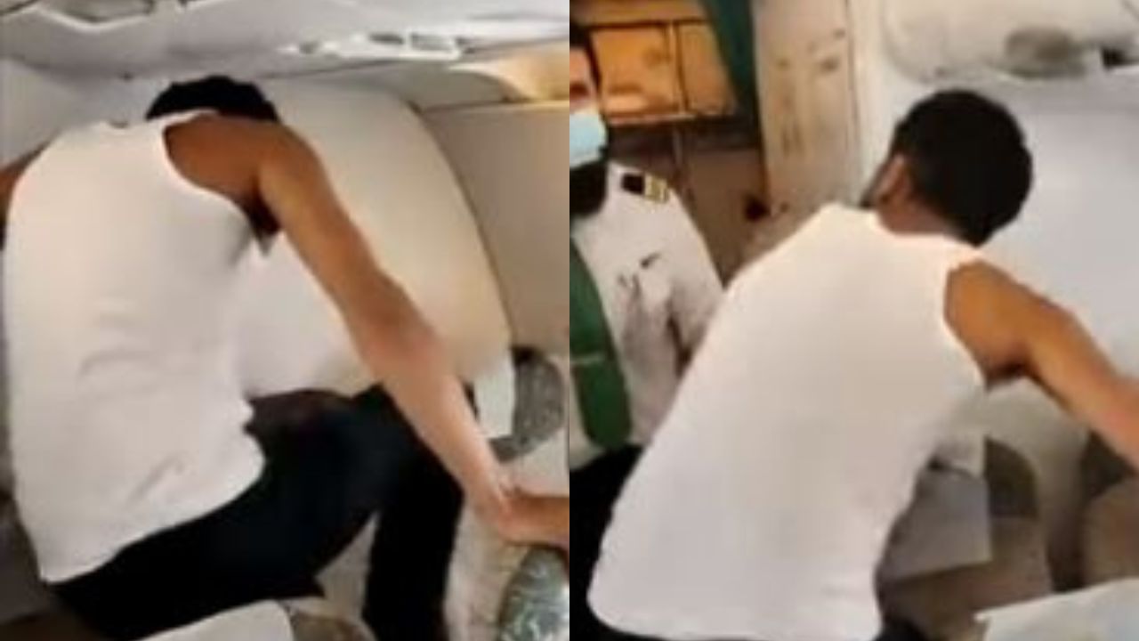 Homem provoca caos em avião durante voo para Dubai