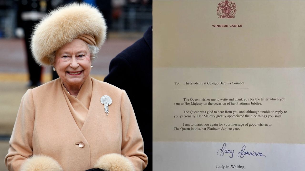 Alunos mineiros recebem carta do palácio de Buckingham em nome da rainha