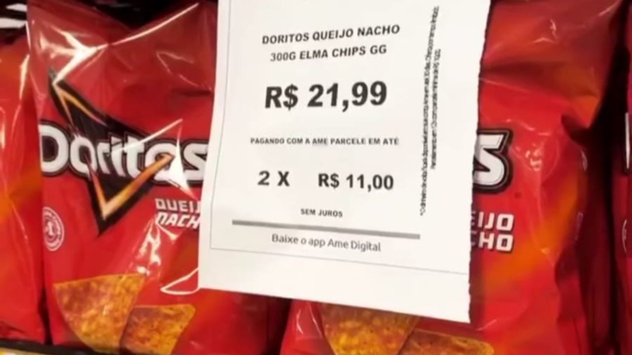 Post de ‘Doritos’ a R$ 21,99 com opção de parcelamento viraliza