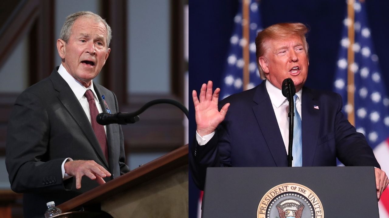 Trump rebate críticas de Bush: “O World Trade Center caiu durante sua gestão”