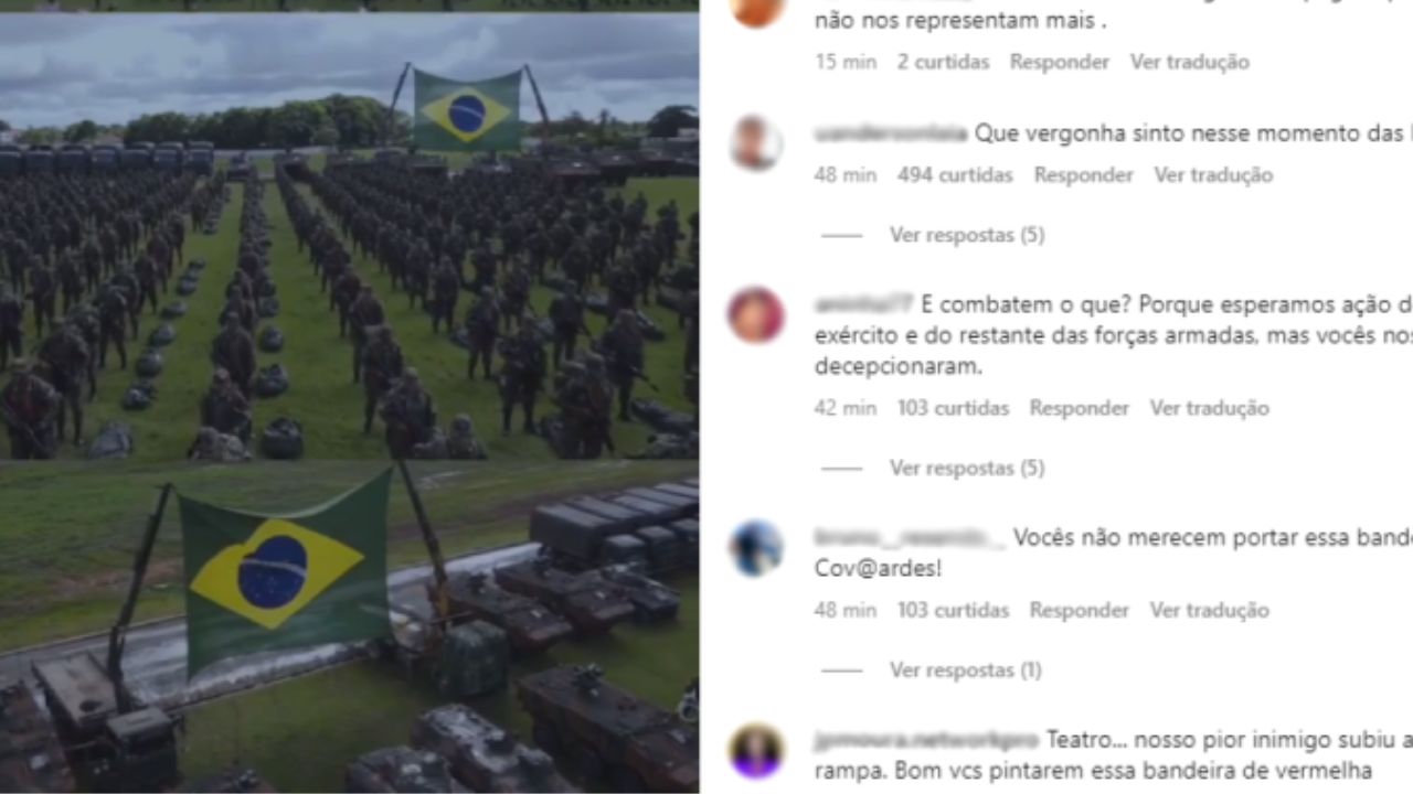 Durante posse de Lula, bolsonaristas atacam Exército em publicações nas redes sociais