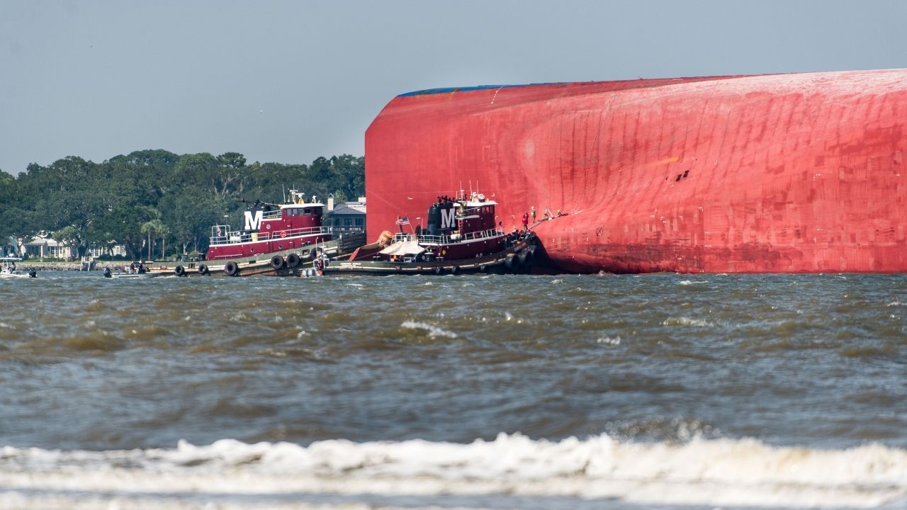 Após dois anos, inquérito conclui que navio MV Golden Ray tombou por falha humana