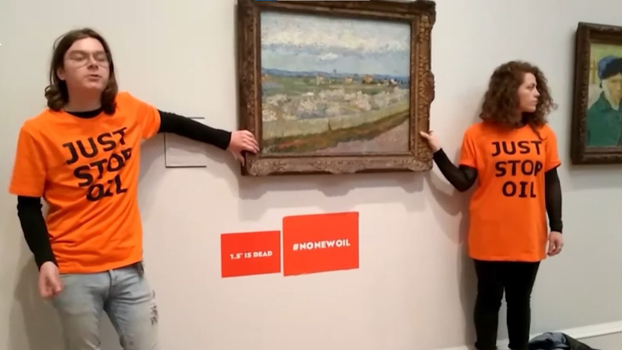 Ativistas colam as mãos em quadro de Van Gogh: Temos medo do nosso futuro’