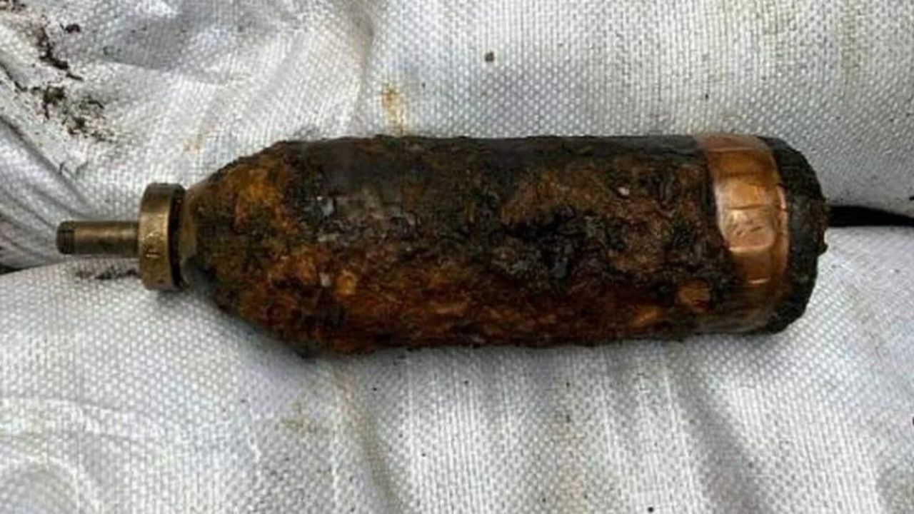 Bomba da Primeira Guerra é confundida com botijão de gás