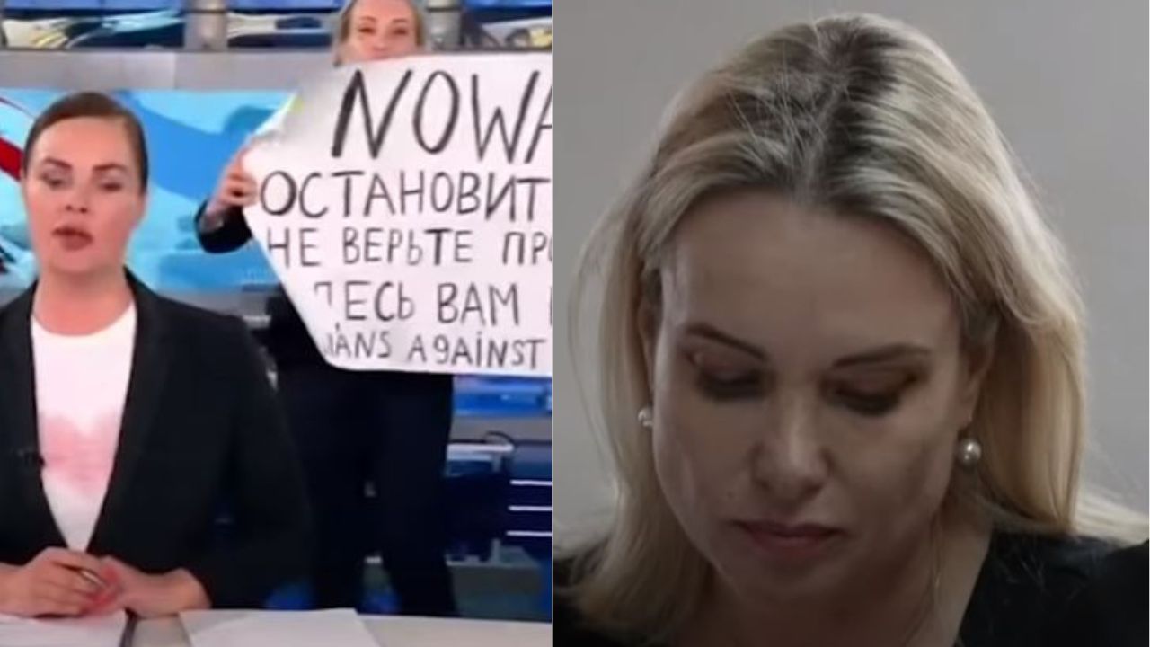 Jornalista russa que protestou com cartaz contra a guerra é presa