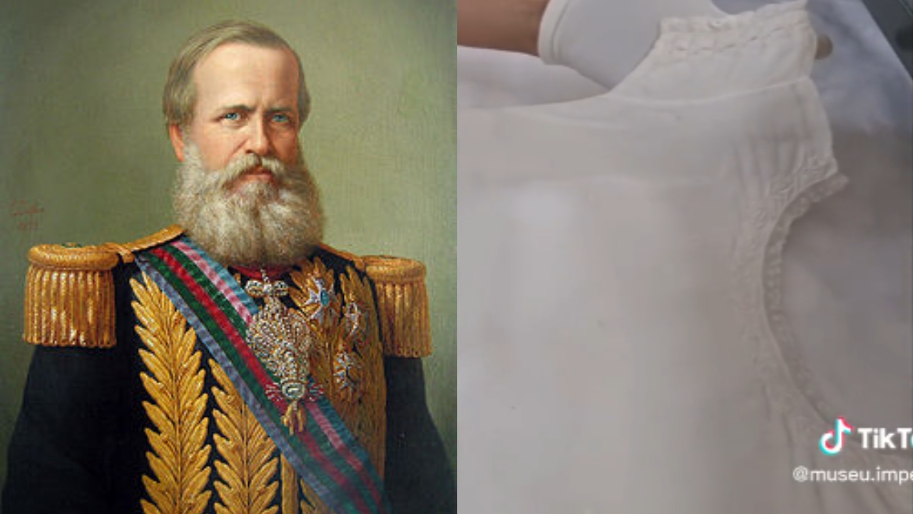 Museu Imperial fascina ao mostrar preservação de uma camisa de Dom Pedro II