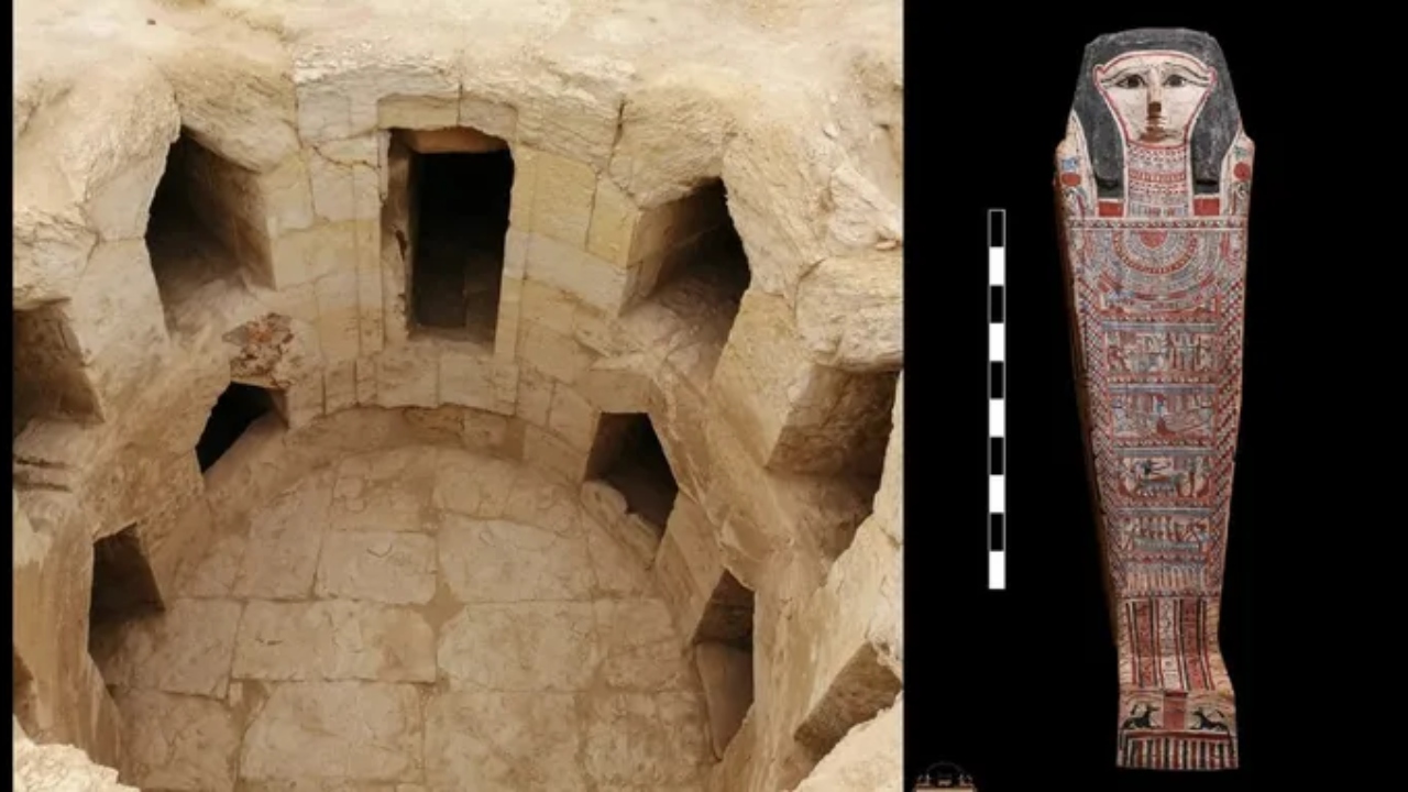 Tumba egípcia com retratos raros de múmias é descoberta por arqueólogos