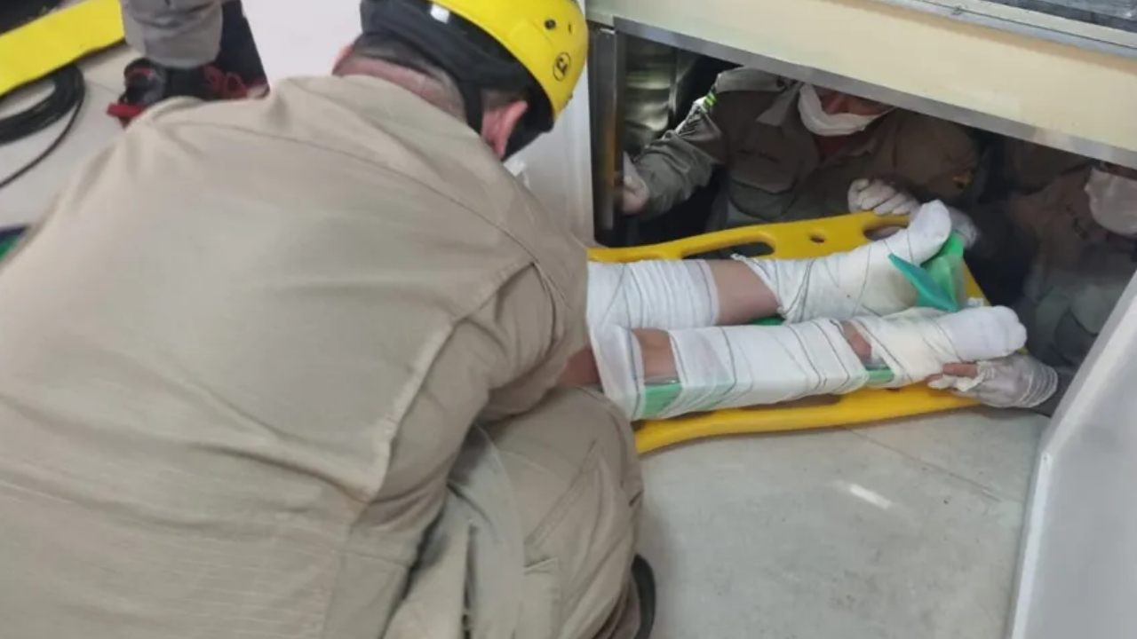 Elevador cai dois andares e deixa três feridos em Goiás