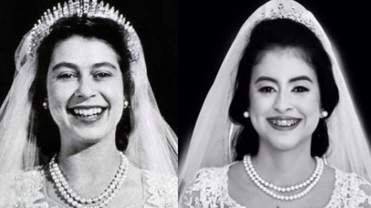 Em redes sociais, internautas apontam semelhança entre influencer e Elizabeth II durante juventude