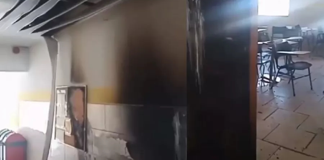 Em escola na Bahia, aluno de 13 anos ataca coordenadora com faca e incendeia o local