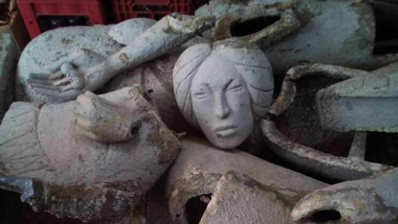 Após boatos de desaparecimento, escultura de 1966  é encontrada destruída em Fortaleza