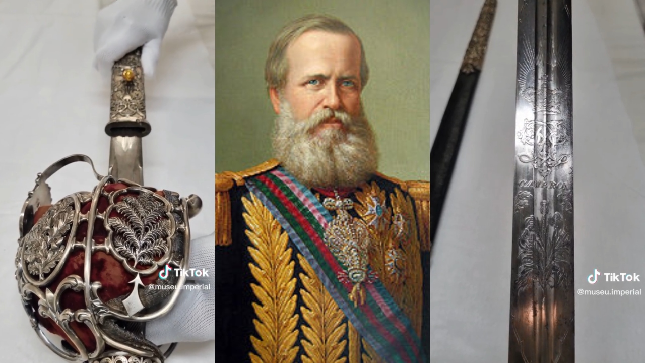 Museu Imperial fascina ao mostrar espada dada por regimentos da Escócia para Dom Pedro II