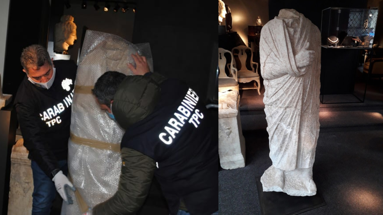 Roubada há 10 anos, estátua do século 1 a.C. é encontrada na Bélgica