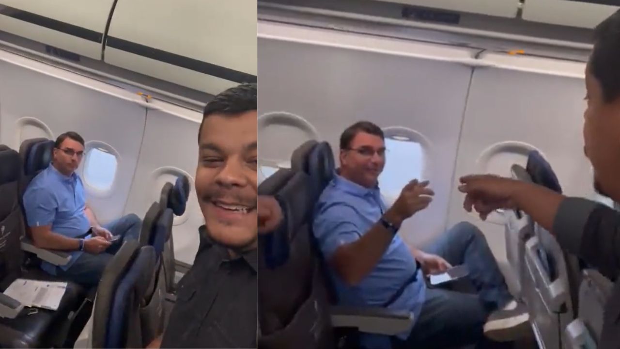 A reação de Flávio Bolsonaro ao ser questionado sobre joias de Michelle