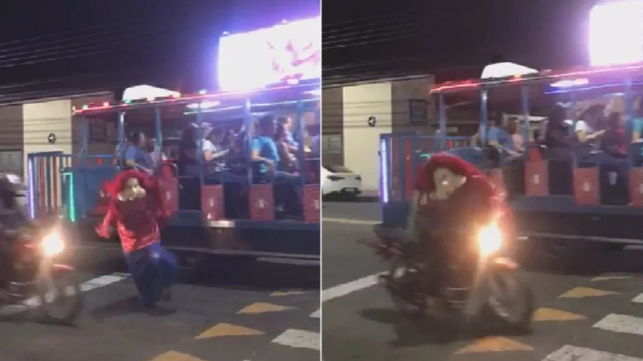 Carreta Furacão: Fofão é atropelado por motociclista em Goiás