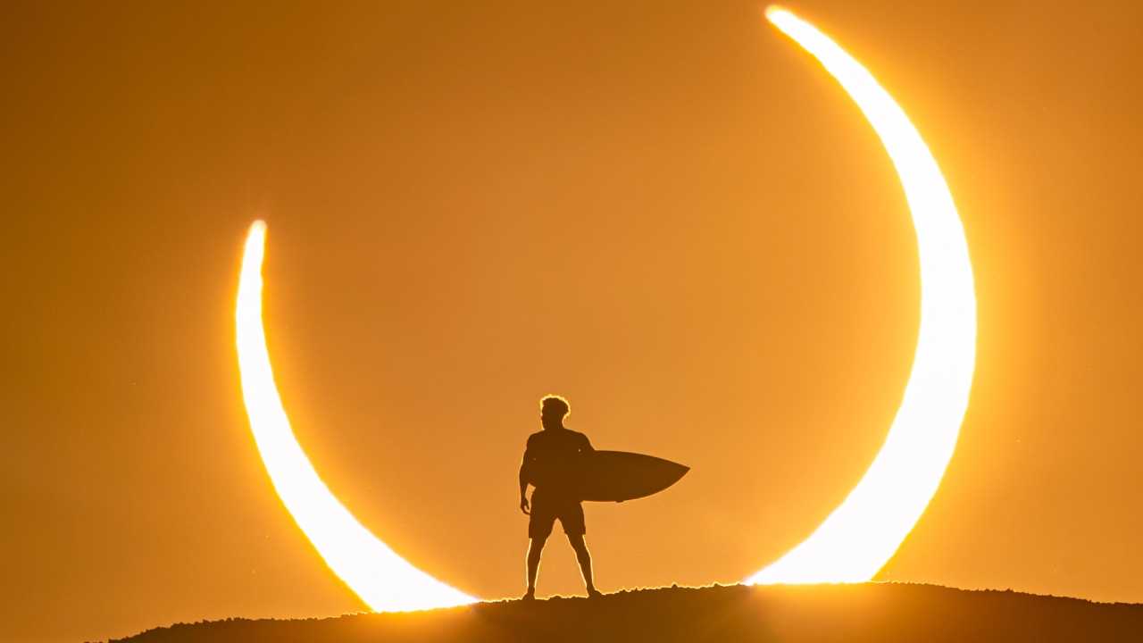 Os bastidores das impressionantes fotos de Ítalo Ferreira durante o eclipse solar