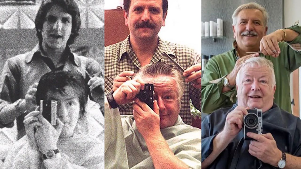 Há 50 anos, britânico registra em fotos os cortes de cabelo com seu fiel barbeiro