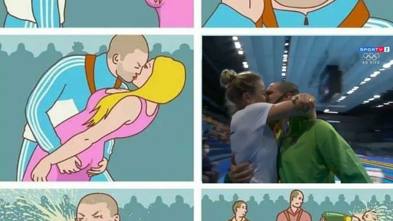 Bronze na natação: Internautas apontam semelhança entre celebração de Bruno Fratus e meme