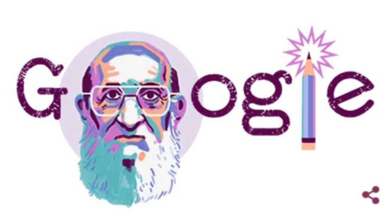 No dia em que completaria 100 anos, Paulo Freire é homenageado pelo Google