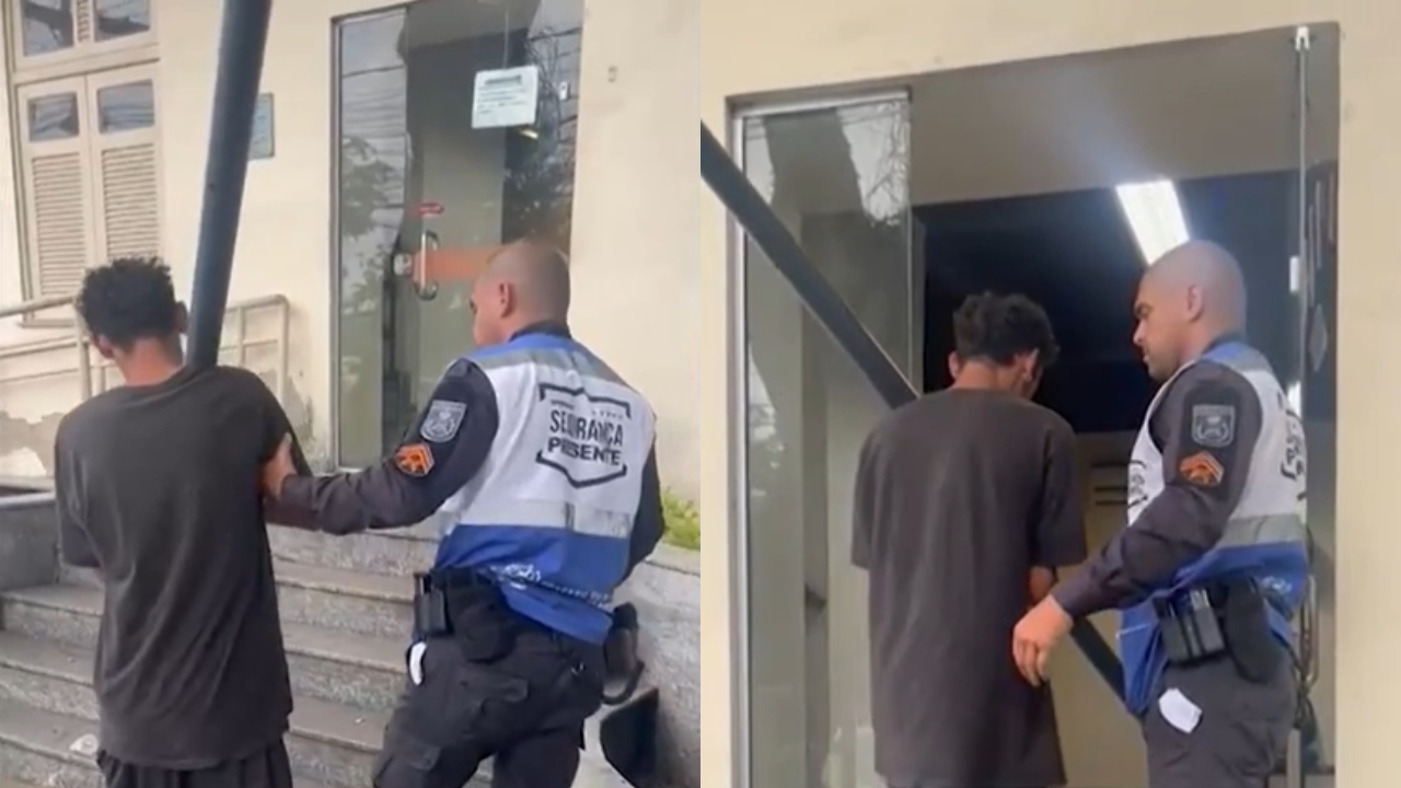 ‘Na rua tem vários’, diz homem preso em flagrante por furtar poste no Rio de Janeiro