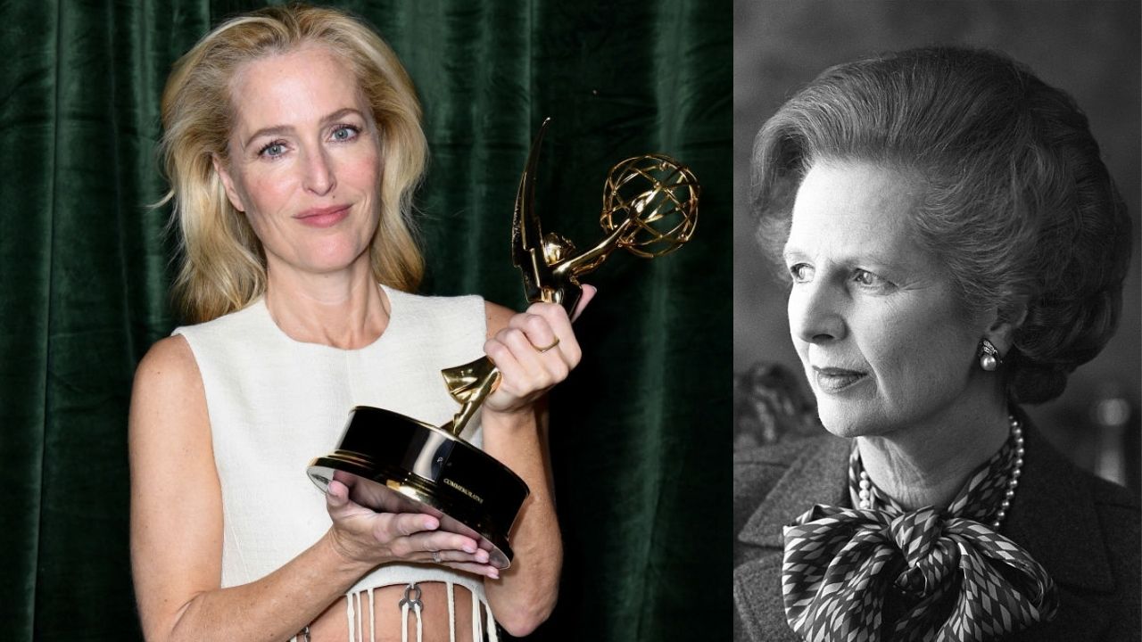 Após vencer Emmy por The Crown, Gillian Anderson é questionada se conversou com Margaret Thatcher