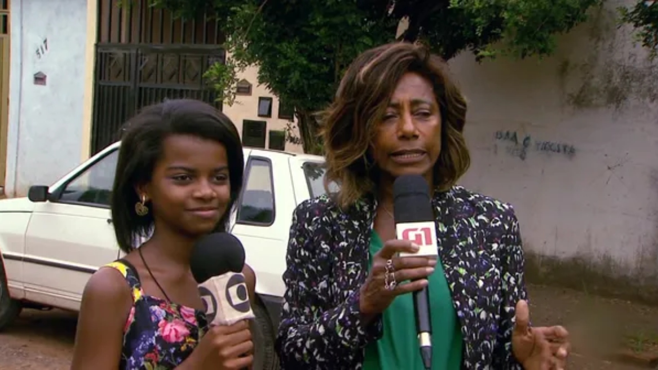 Menina surpreendida por Glória Maria em entrevista se diz inspirada pela jornalista
