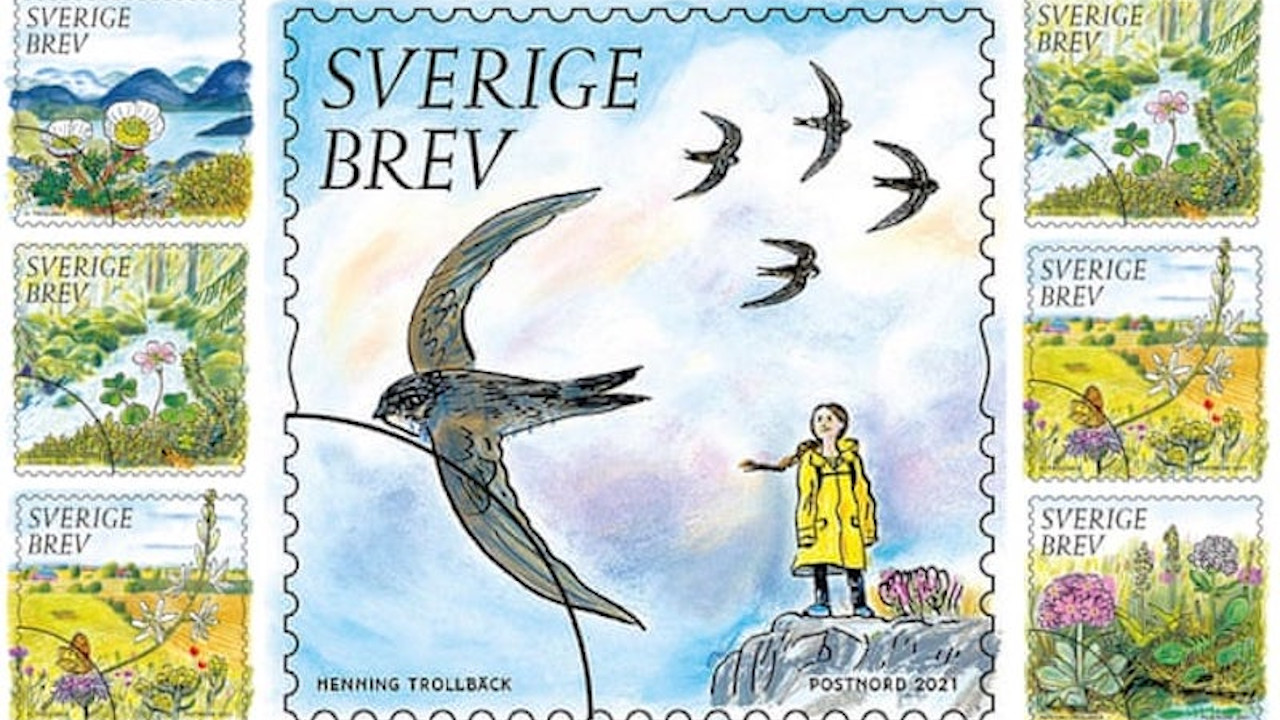 Greta Thunberg é homenageada com selo postal na Suécia