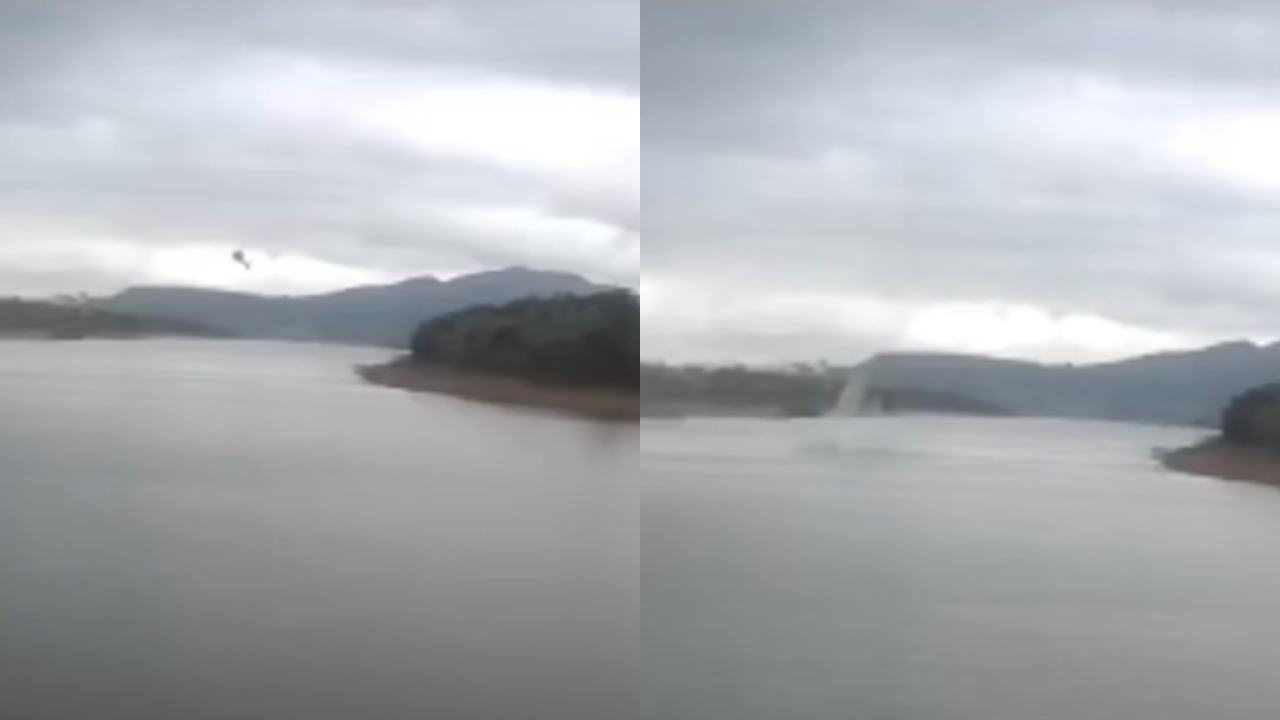 Helicóptero cai em lago em MG com 4 pessoas a bordo; uma morreu