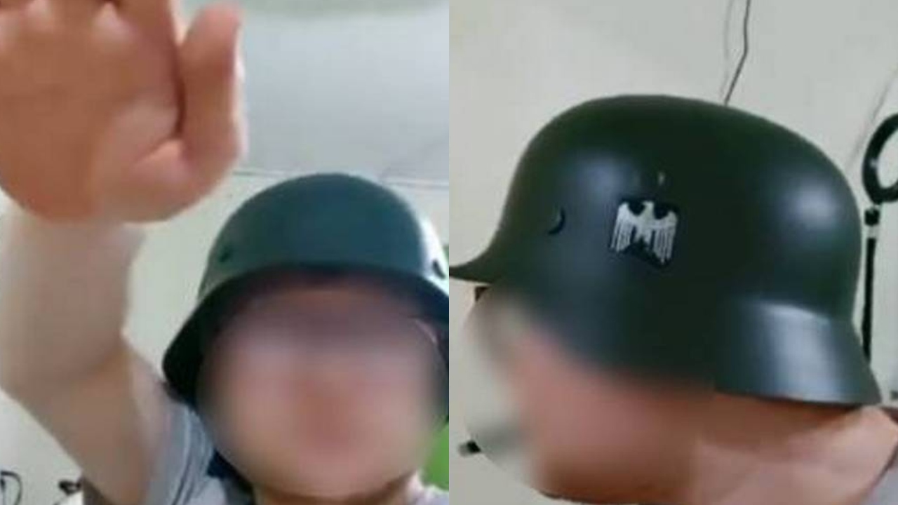 Homem que causou indignação ao usar capacete do Reich nega ser nazista, mas diz que admira Hitler