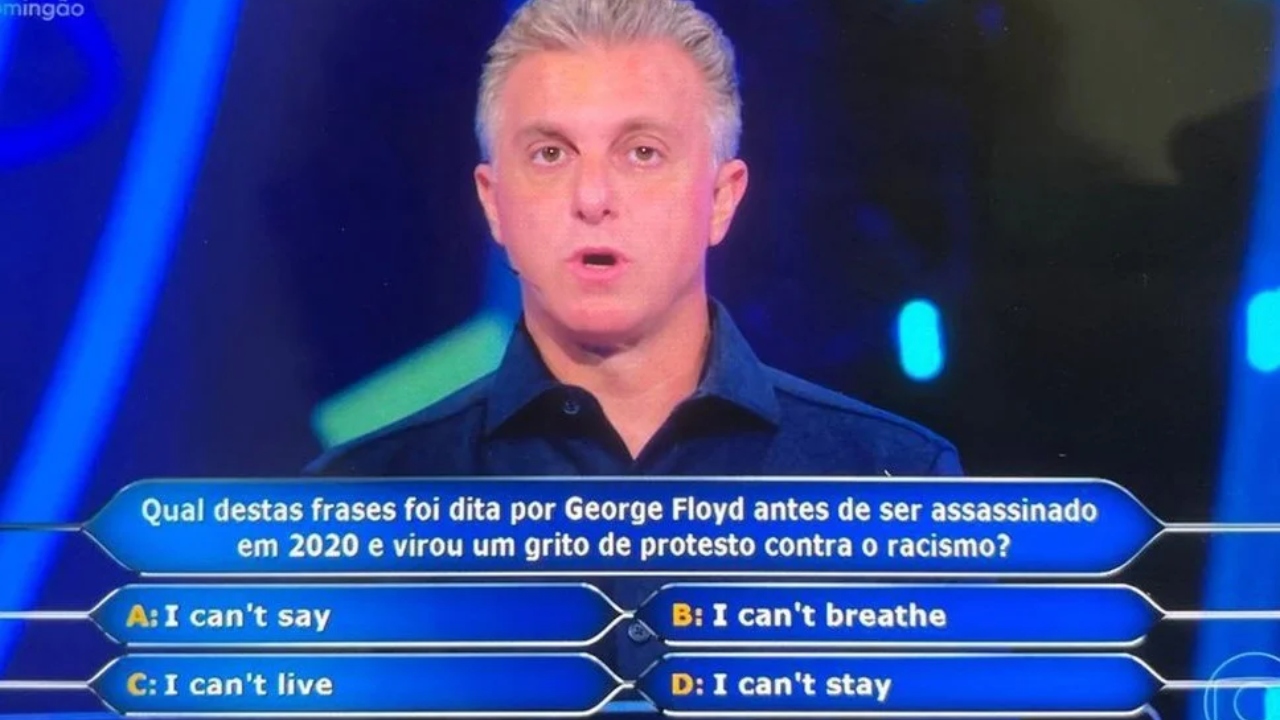 Luciano Huck se desculpa após menção ao caso George Floyd em quiz