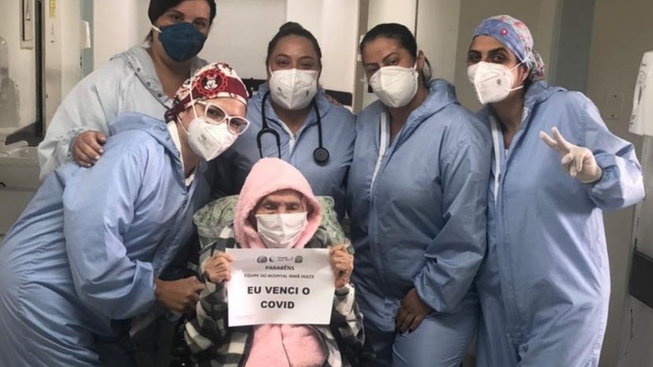 Após passar 10 dias internada, idosa de 103 anos vence a Covid-19