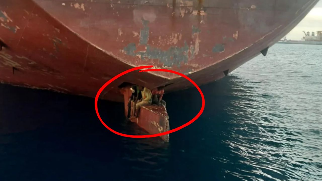 A história por trás da foto dos migrantes que viajaram 11 dias em leme de navio