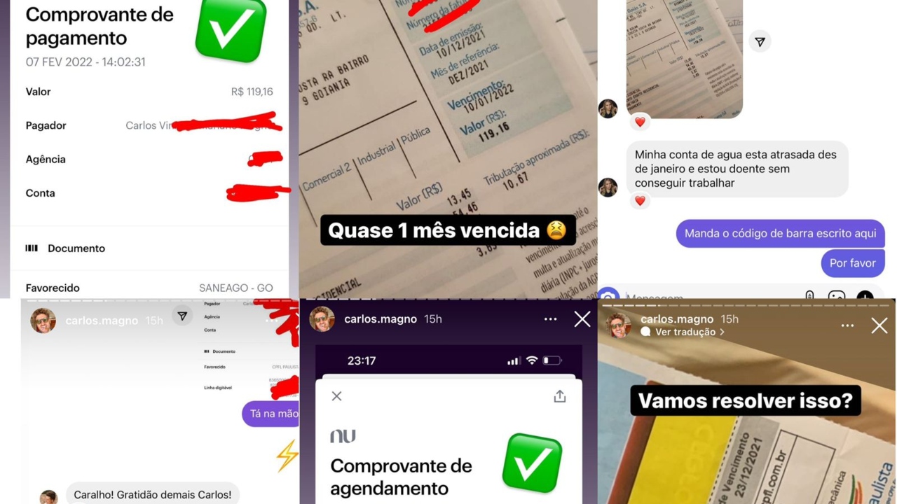 Influenciador paga contas atrasadas de seguidores