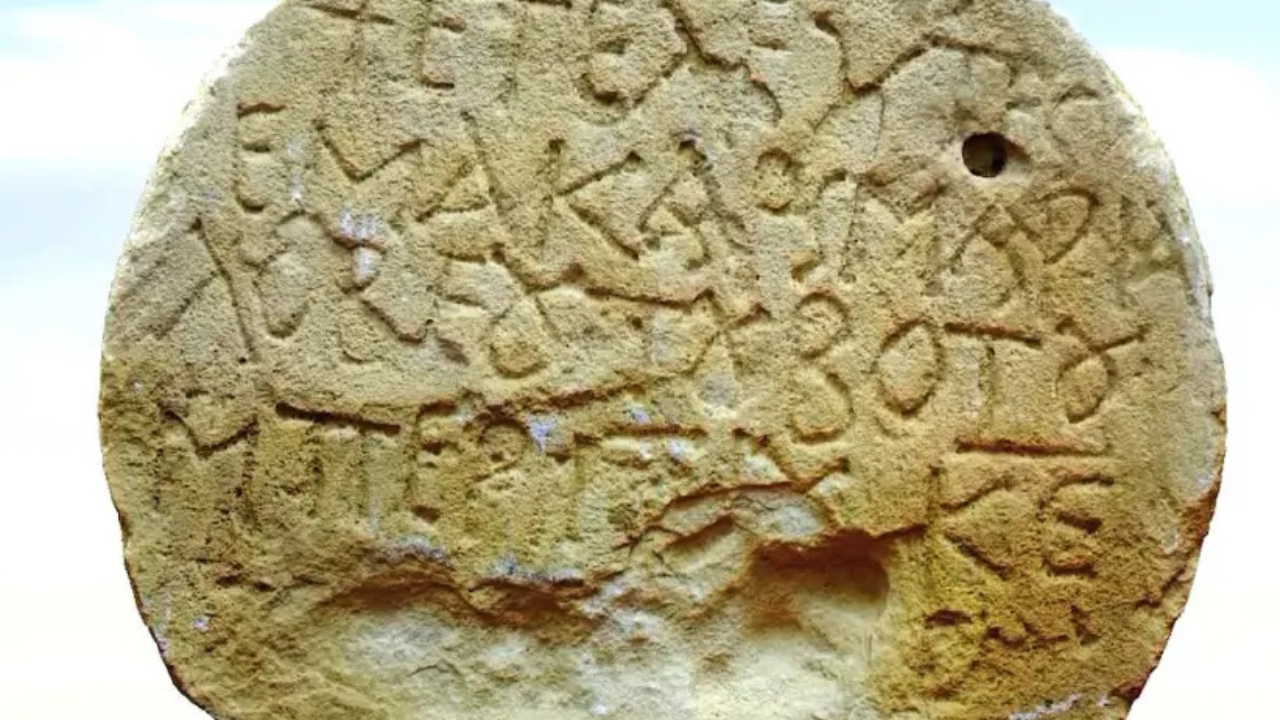 Pedra rara com inscrição em grego antigo é encontrada em parque de Israel