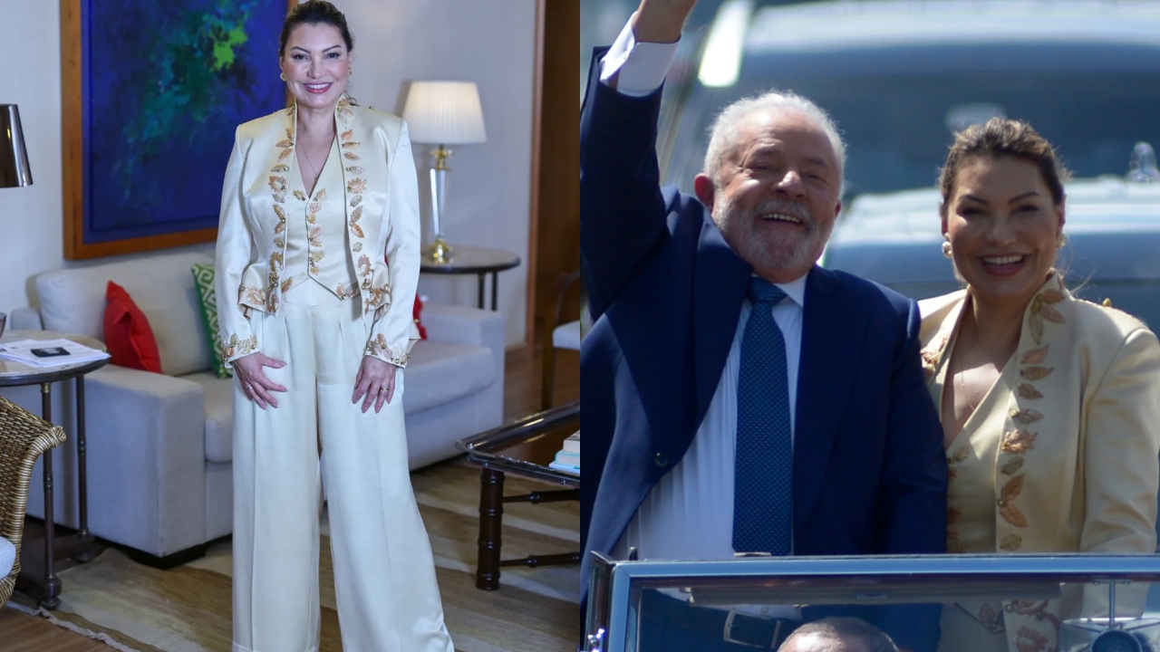 Quem é a estilista por trás da roupa de Janja para a posse
