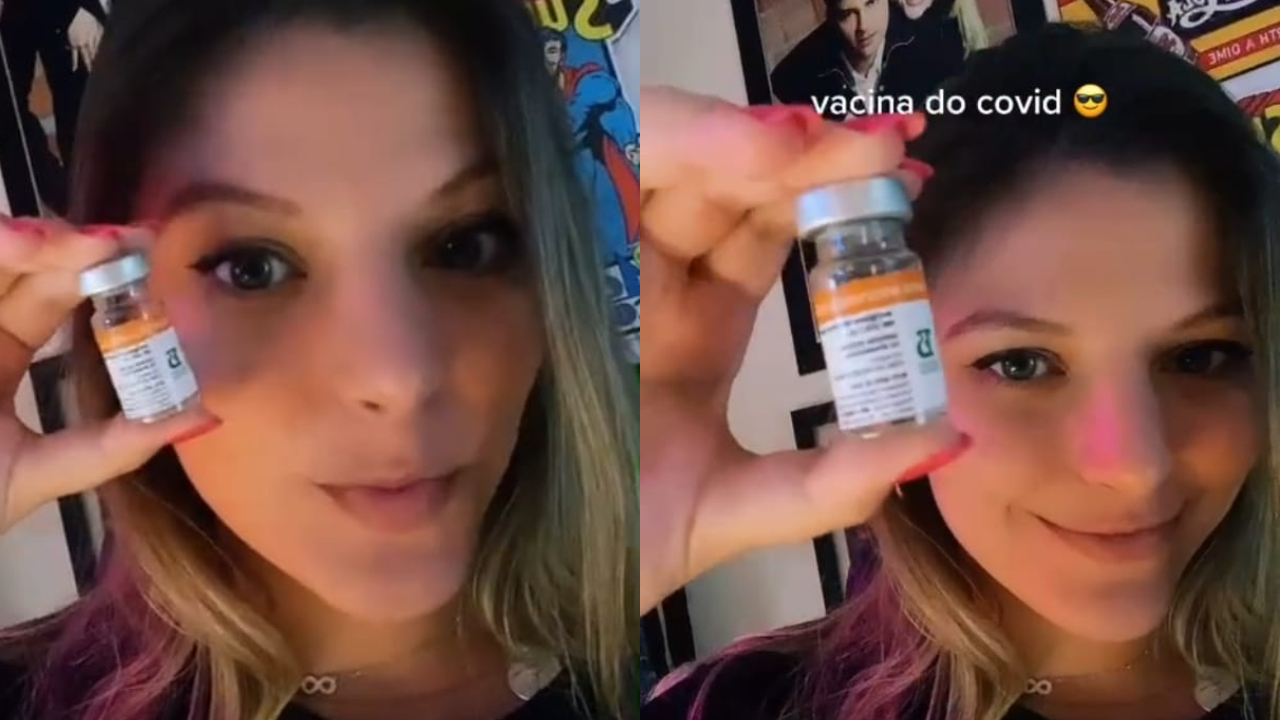 Filha de ex-prefeito viraliza após postar vídeo com CoronaVac