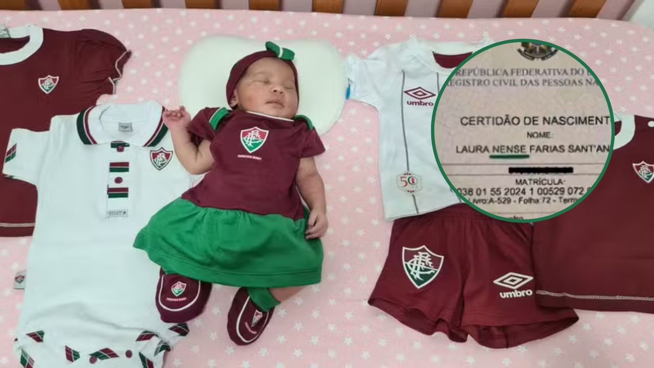 Torcedor do Fluminense batiza filha em homenagem ao clube