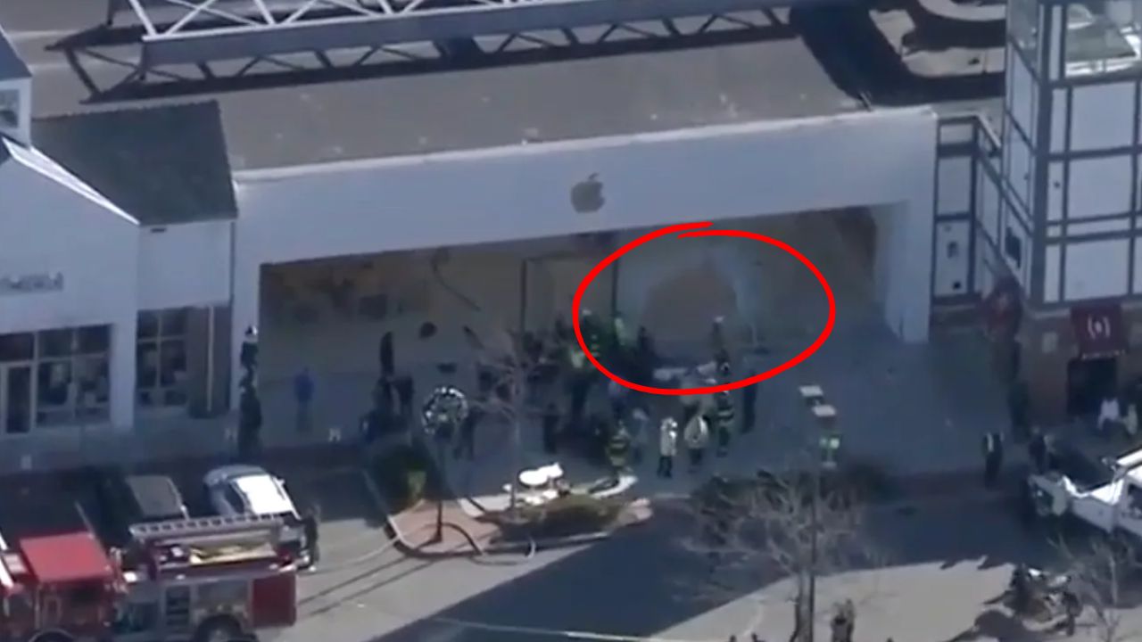 ‘Pé ficou preso no acelerador’, diz homem que invadiu loja da Apple com o carro