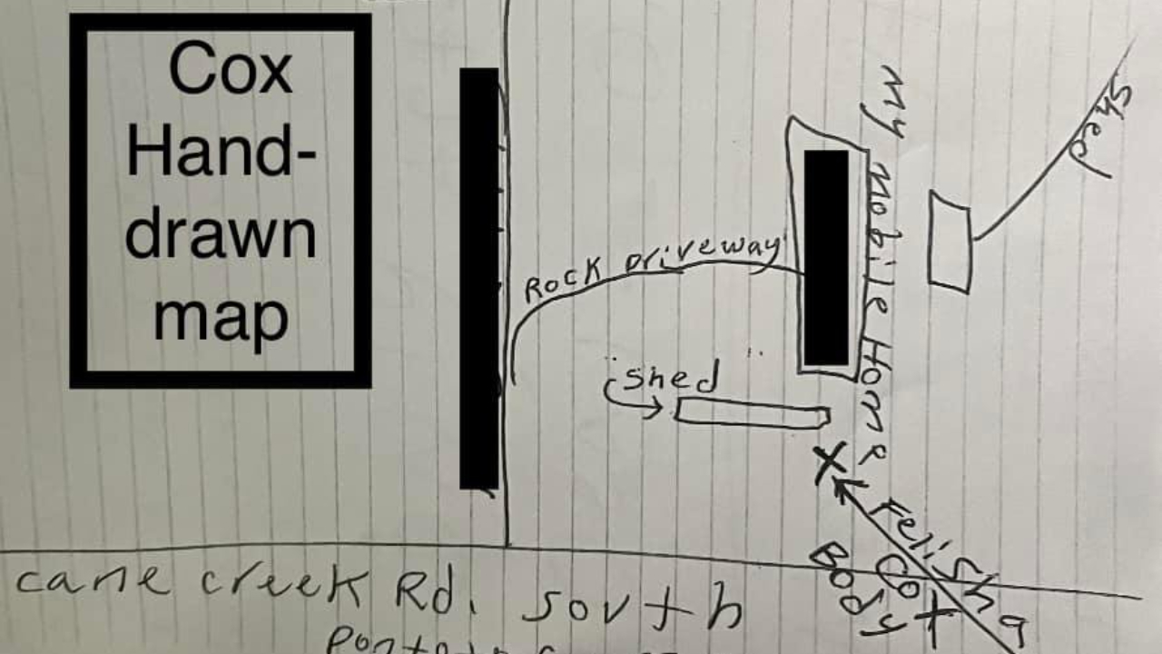 Mapa deixado por assassino condenado revela cadáver