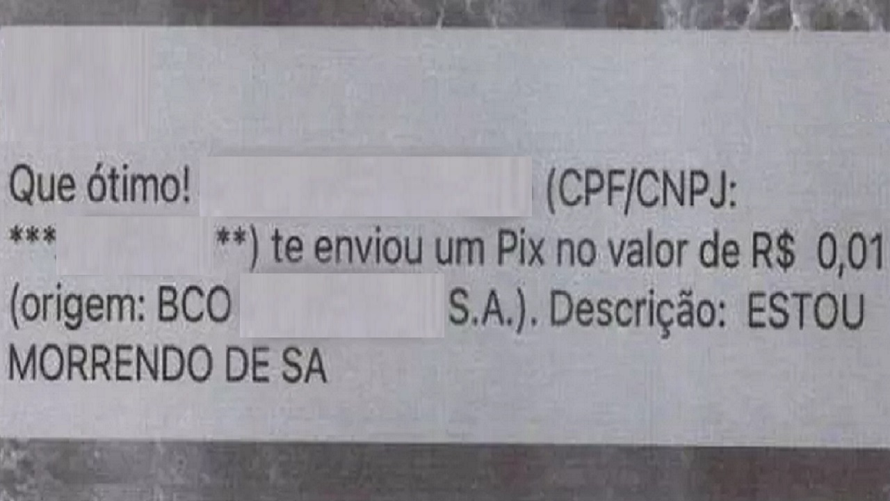 Bloqueado após término, idoso importuna ex através de mensagens por pix