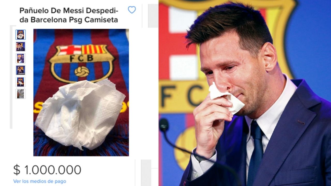 Suposto lenço usado por Messi é colocado à venda por US$ 1 milhão