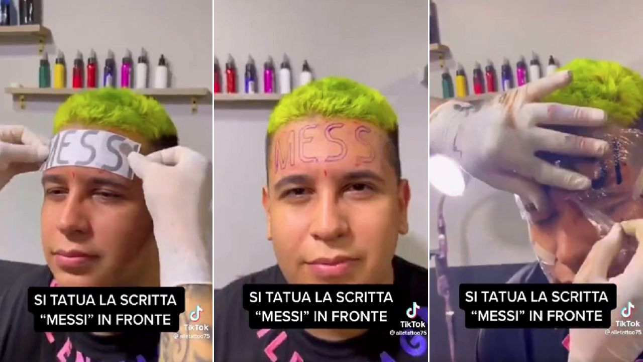 Torcedor tatua ‘Messi’ na testa e viraliza nas redes